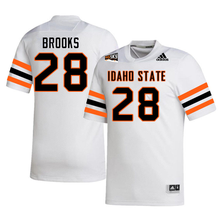 Men #28 Dason Brooks Idaho State Bengals 2023 College Football Jerseys Stitched-White